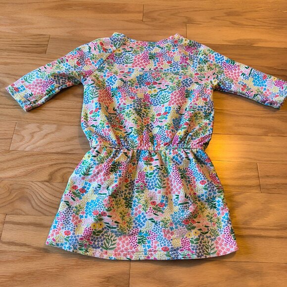 Gymboree, Flower Power Mutlicolor 2 Pocket Sweatshirt Tunic/Dress, Girls M (7/8) - Picture 5 of 6